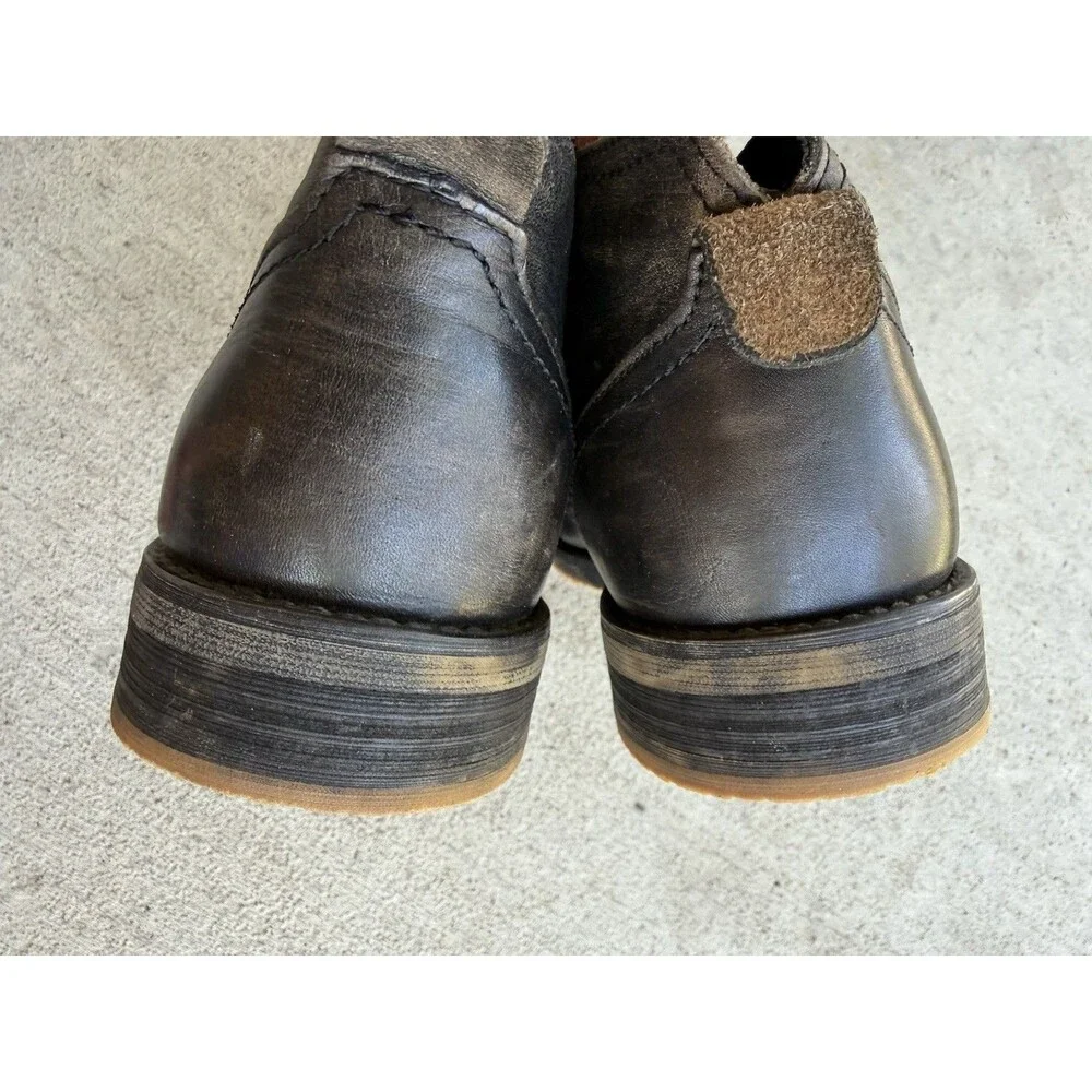 bed stu black leather boots size 10.5